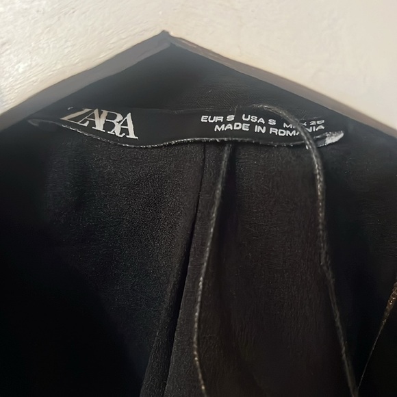 Zara black dress/coat button down size S lightweight - Picture 3 of 13